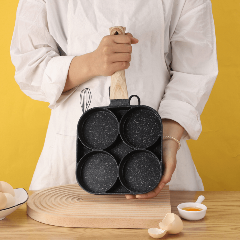 Nonstick Egg Frying Pan with 3 or 4 Holes