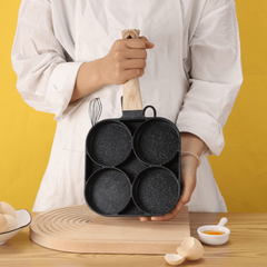 Nonstick Egg Frying Pan with 3 or 4 Holes
