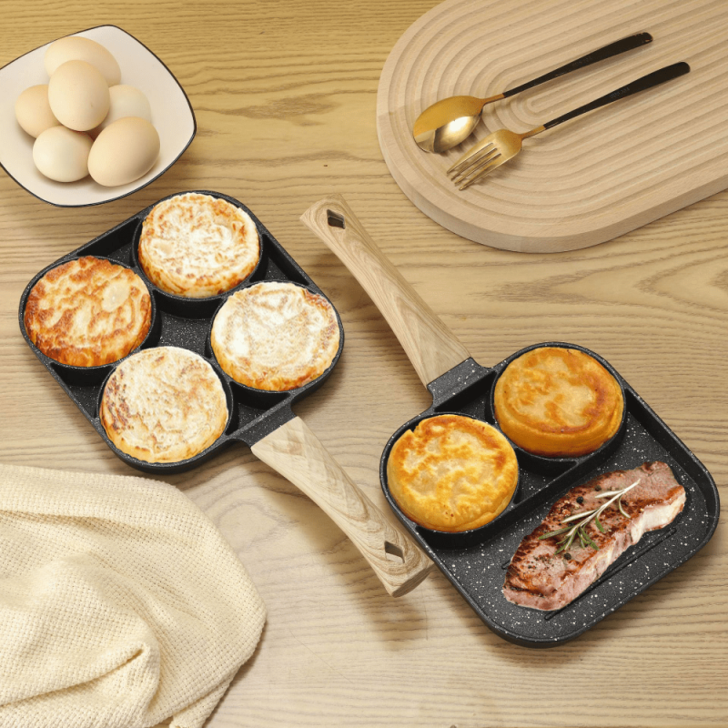 Nonstick Egg Frying Pan with 3 or 4 Holes