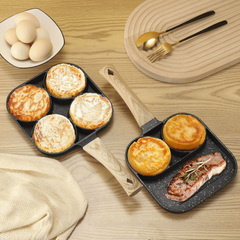 Nonstick Egg Frying Pan with 3 or 4 Holes