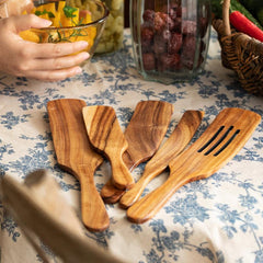5pcs Wooden Spatula Cookware Set