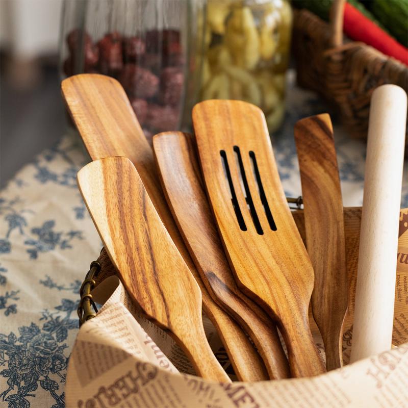 5pcs Wooden Spatula Cookware Set