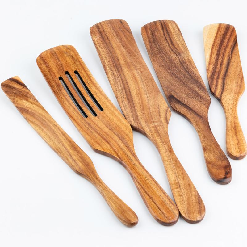 5pcs Wooden Spatula Cookware Set