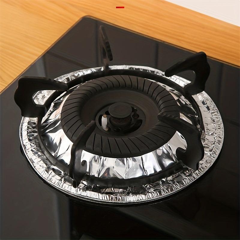10pcs Aluminum Foil Gas Stove Burner Covers Disposable Bib Liners
