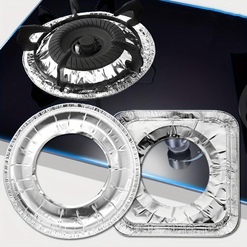10pcs Aluminum Foil Gas Stove Burner Covers Disposable Bib Liners