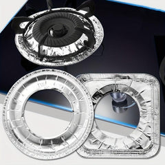 10pcs Aluminum Foil Gas Stove Burner Covers Disposable Bib Liners