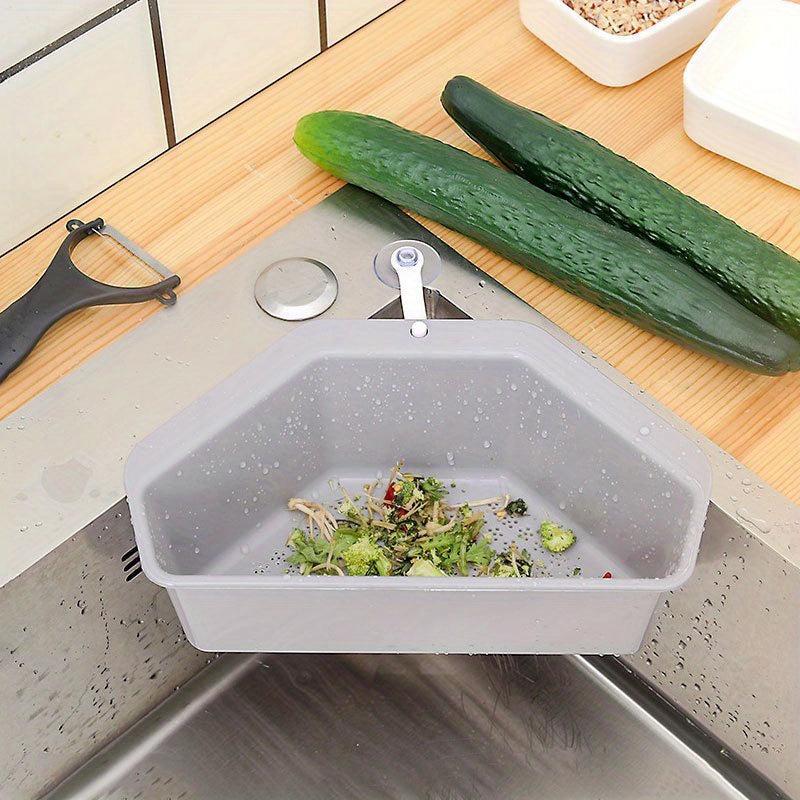 Sink Basket Triangle Storage Holder Multifunctional Drain Shelf Sucker Sink Stor
