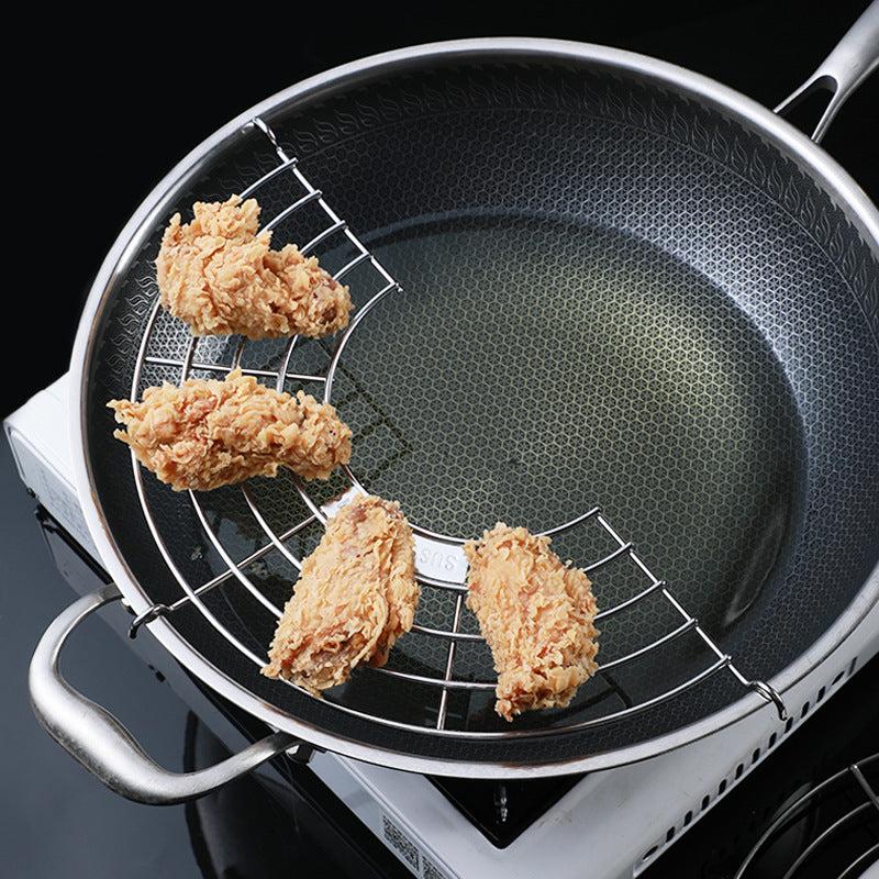304 Stainless Steel Draining Rack BBQ Frying Kitchen Rack
