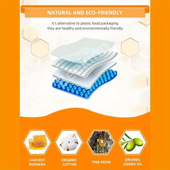 5pcs Beeswax Food Wraps Eco Friendly Reusable Bowl Covers