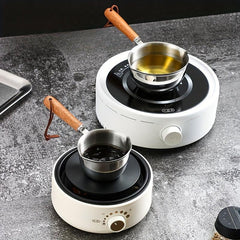 2pcs Stainless Steel Mini Pot With Handle, Versatile for Cooking