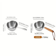 2pcs Stainless Steel Mini Pot With Handle, Versatile for Cooking
