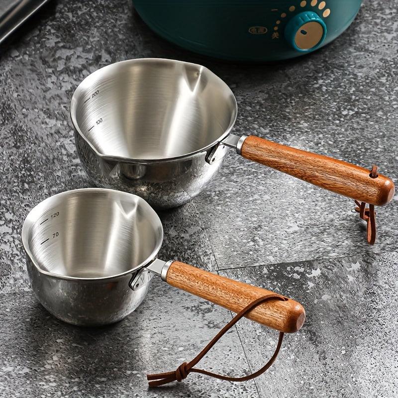 2pcs Stainless Steel Mini Pot With Handle, Versatile for Cooking