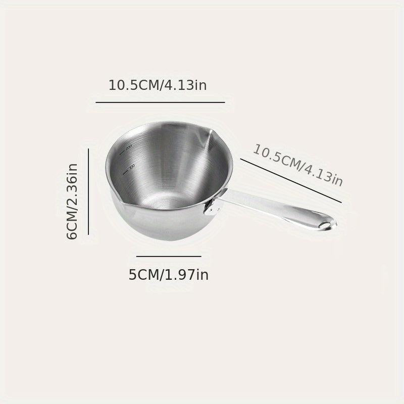 2pcs Stainless Steel Mini Pot With Handle, Versatile for Cooking
