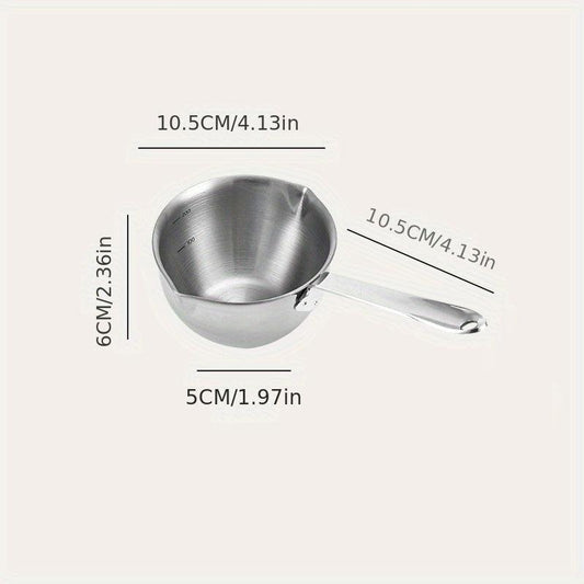 2pcs Stainless Steel Mini Pot With Handle, Versatile for Cooking