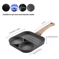 1pc Four Holes Frying Pot Pan Nonstick Egg Pancake Steak Cooking
