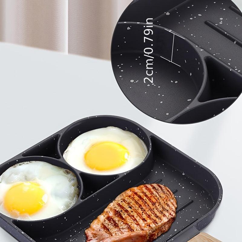 1pc Four Holes Frying Pot Pan Nonstick Egg Pancake Steak Cooking
