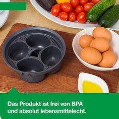 4in1 Egg Cooker Poachers Tools Pot Steamer Tray Eggs Poachers Stand