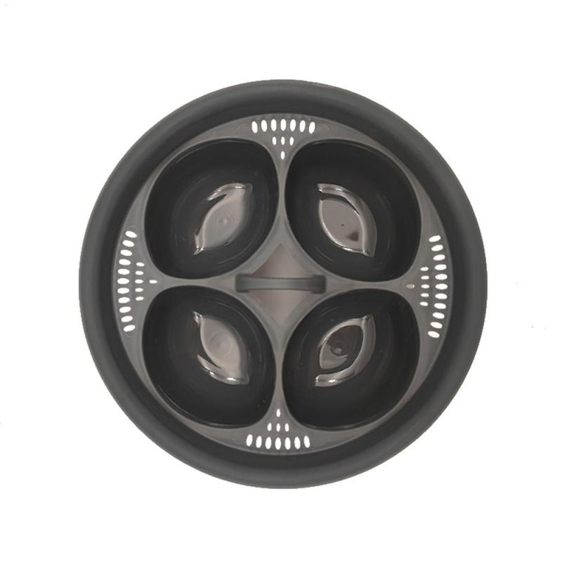 4in1 Egg Cooker Poachers Tools Pot Steamer Tray Eggs Poachers Stand