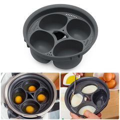 4in1 Egg Cooker Poachers Tools Pot Steamer Tray Eggs Poachers Stand