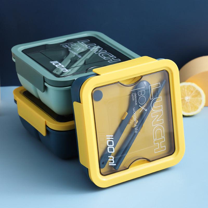 Microwave Lunch Box With Spoon & Chopsticks Food Storage Container Bento Box