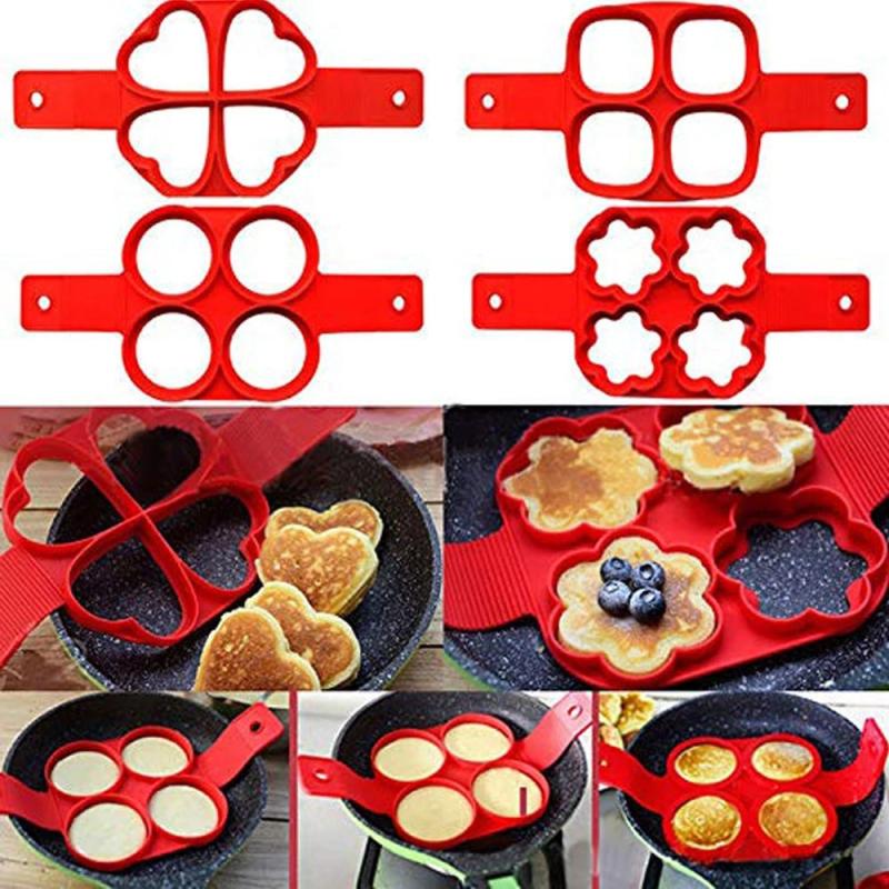 Nonstick Egg Cooker Pancake Maker Omelette Mold Flip Eggs Ring