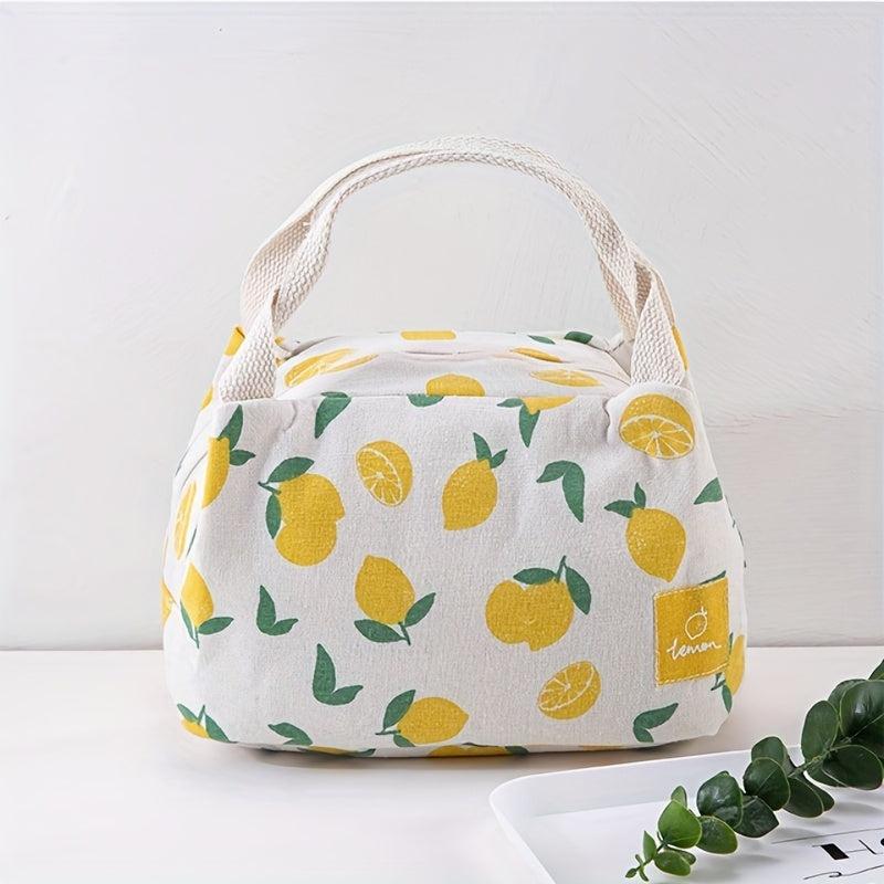 Fruits Lunch Box Bag Aluminum Foil Bento Bag Waterproof Thermal Bento Bag