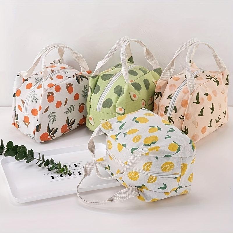 Fruits Lunch Box Bag Aluminum Foil Bento Bag Waterproof Thermal Bento Bag