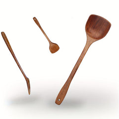 Wooden Spatula Heavy Duty Stir Turner Cooking Pot Teak Wooden Spoon