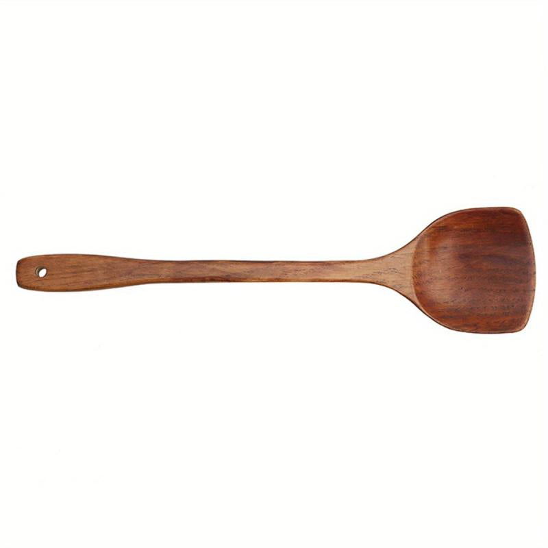 Wooden Spatula Heavy Duty Stir Turner Cooking Pot Teak Wooden Spoon