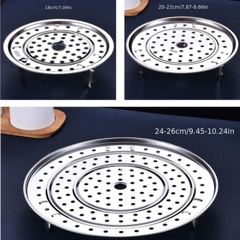 Stainless Steel Steamer Rack Insert Pot Steaming Tray Stand Cookware