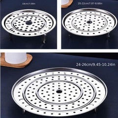Stainless Steel Steamer Rack Insert Pot Steaming Tray Stand Cookware