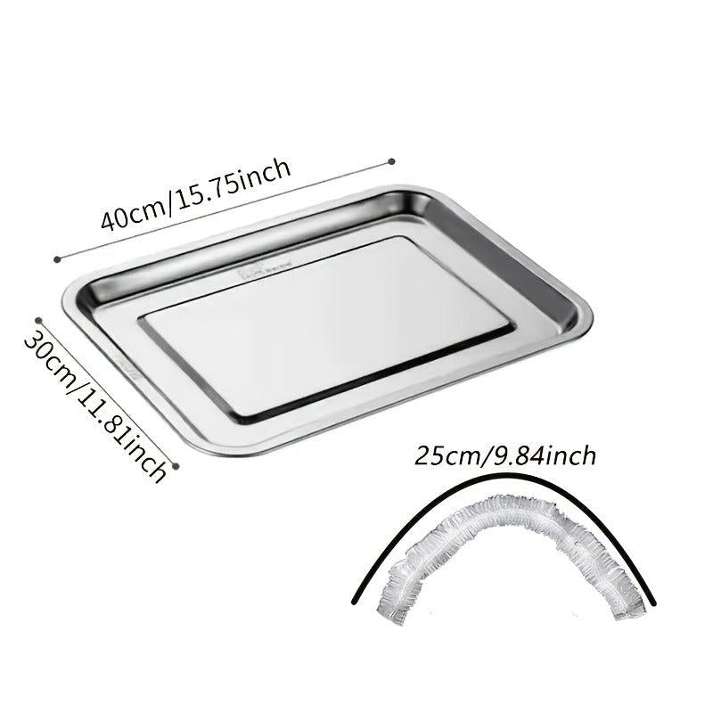 100 pack Disposable Plastic Wrap Covers for Universal Bowl and Plate Coverage