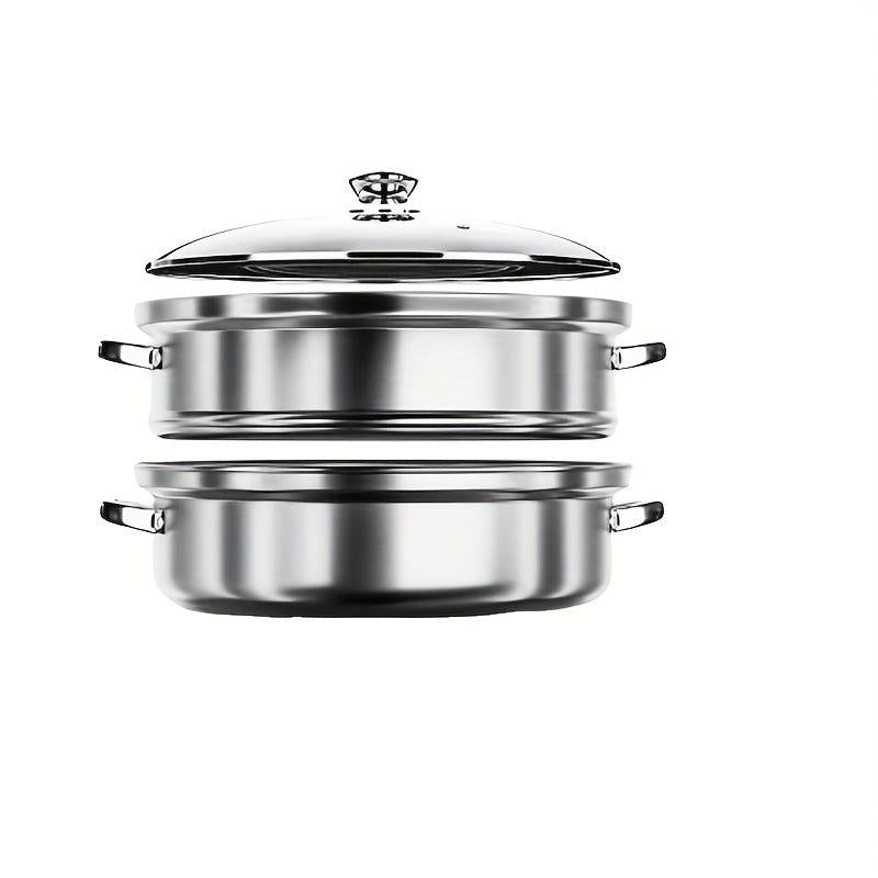 Stainless Steel 3 Tier Steamer Pot With Lid