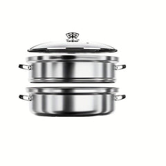 Stainless Steel 3 Tier Steamer Pot With Lid