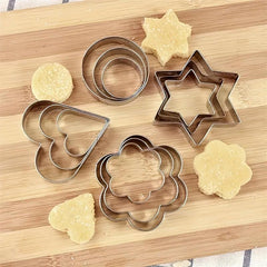 12pcs Stainless Steel Cookie Cutters Set DIY Baking Tool