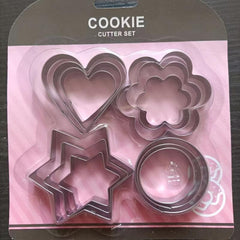 12pcs Stainless Steel Cookie Cutters Set DIY Baking Tool