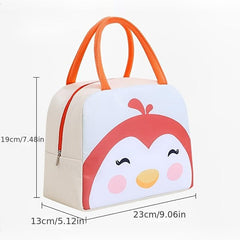 Kids Insulated Lunch Bag with Dino Penguin Cow Print