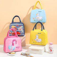 Kids Insulated Lunch Bag with Dino Penguin Cow Print