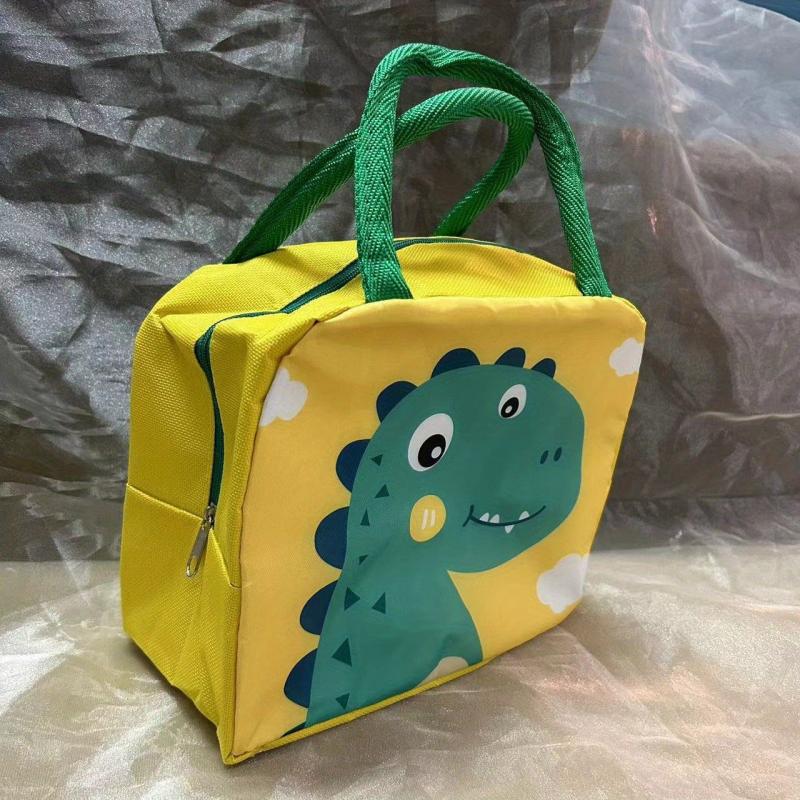 Kids Insulated Lunch Bag with Dino Penguin Cow Print