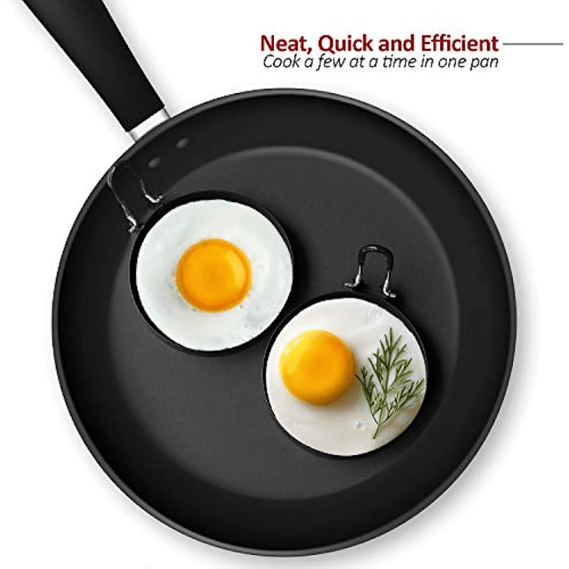 Stainless Steel Egg Ring Set Non Stick Mold Shaper Circles for Fried Egg