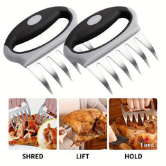 1pc Bear Claws Meat Shredder Hand Stainless Steel Turkey Fork Divider