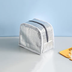 Checkered Insulated Lunch Bag Waterproof Picnic Bag Large Capacity
