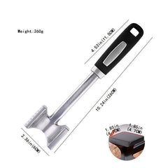 Meat Tenderizer Dual Sided Kitchen Meat Mallet Heavy Duty Metal Meat Pounder