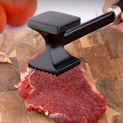Meat Tenderizer Dual Sided Kitchen Meat Mallet Heavy Duty Metal Meat Pounder