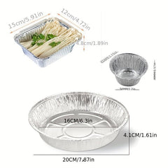 50pc Disposable Aluminum Baking Pans Loaf Muffin Cake Tins