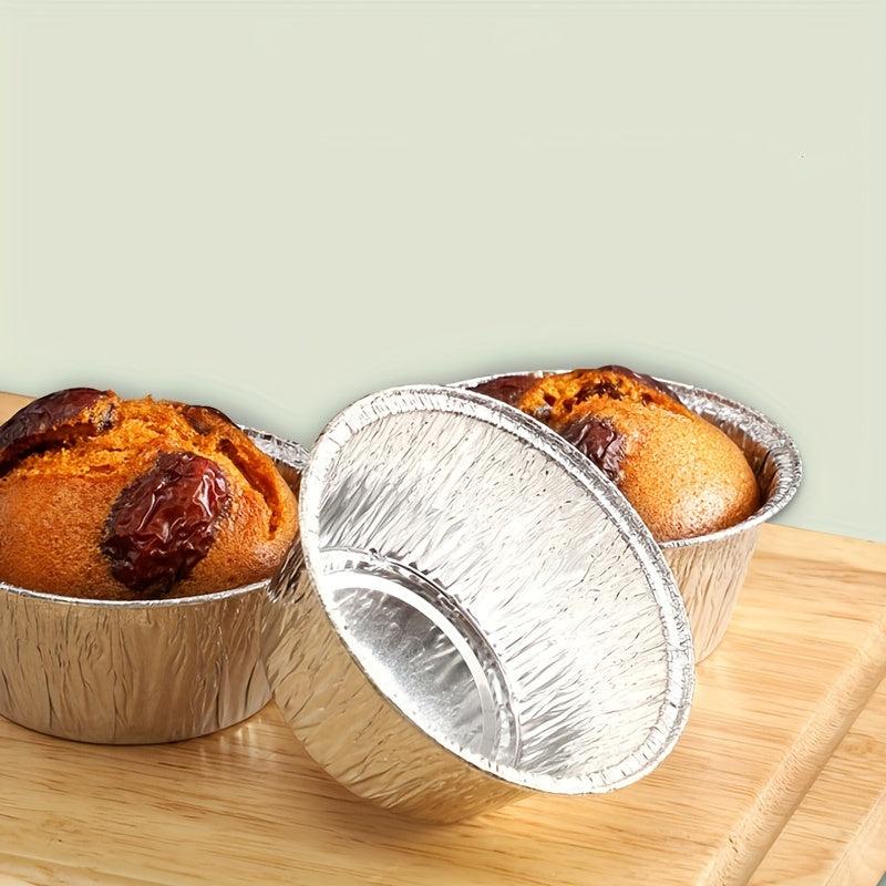 50pc Disposable Aluminum Baking Pans Loaf Muffin Cake Tins