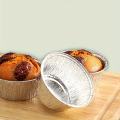 50pc Disposable Aluminum Baking Pans Loaf Muffin Cake Tins