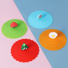 1pc Silicone Reusable Cup Lid 3.9'' Seal Suction Dustproof Leakproof Cap
