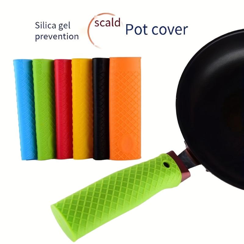 Silicone Pot Handle Cover Heat Insulation Non-slip Cooking Pot Rubber Cover