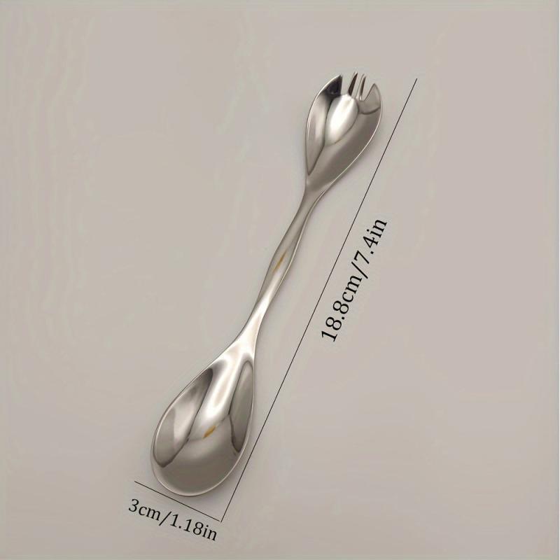 Stainless Steel Titanium Fork Spoon 2 in 1 Lightweight Travel Camping Tablew